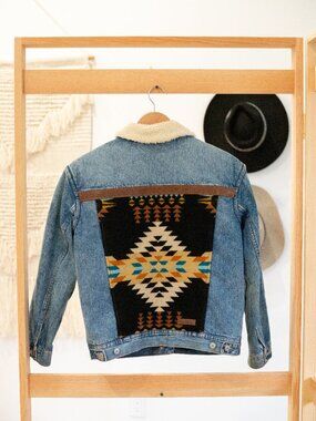 Sherpa Denim Jacket with Pendleton Wool Back Panel